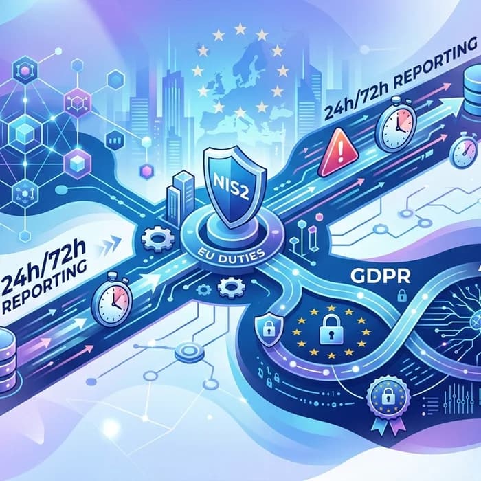 NIS2 Compliance in 2026: EU Duties, 24/72h Reporting, GDPR & AI